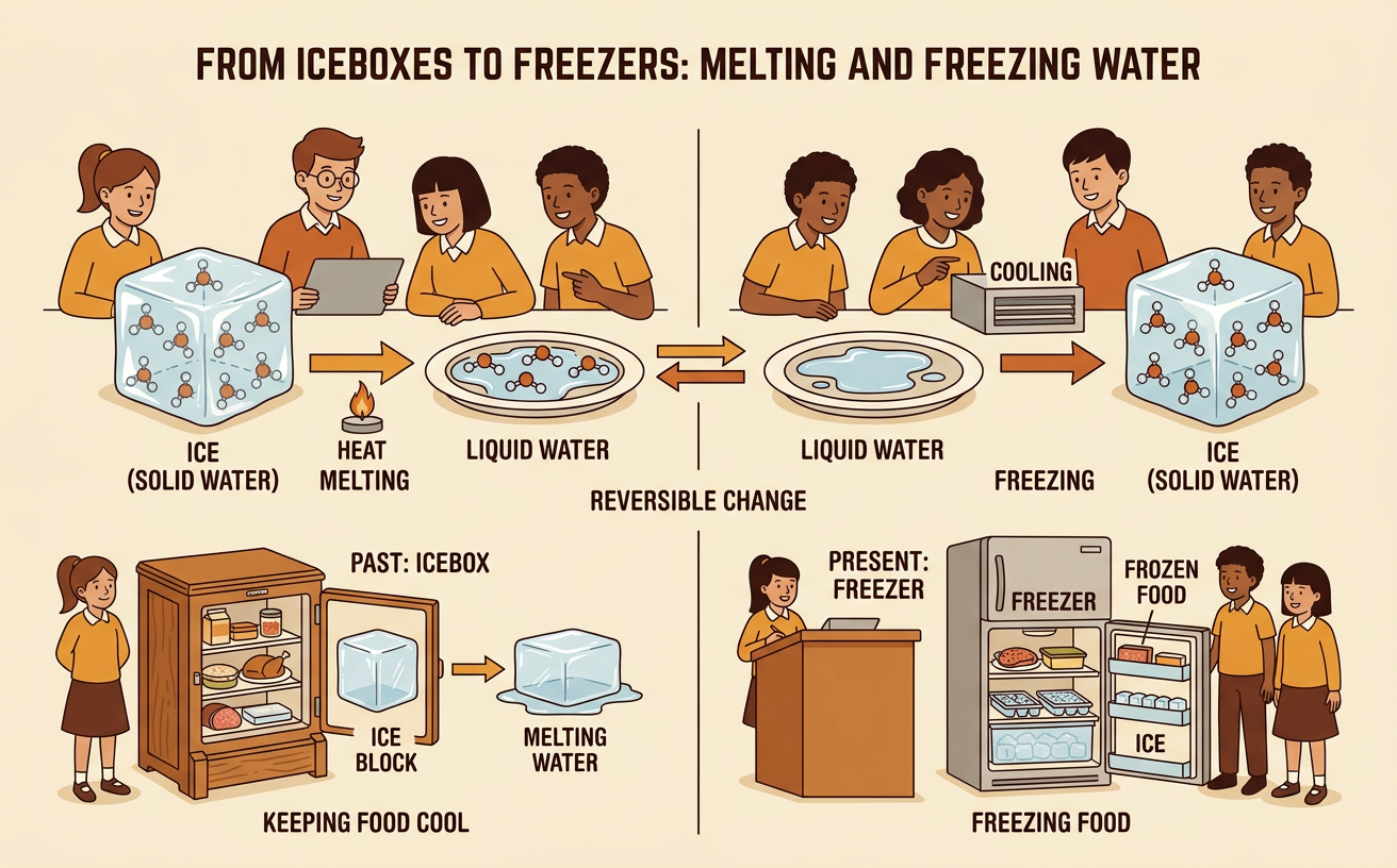 From Iceboxes to Freezers: Melting and Freezing Water