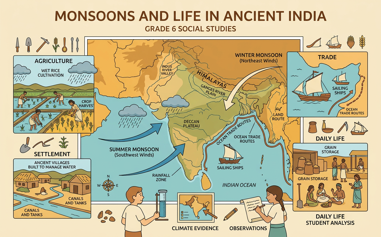 Monsoons and Life in Ancient India
