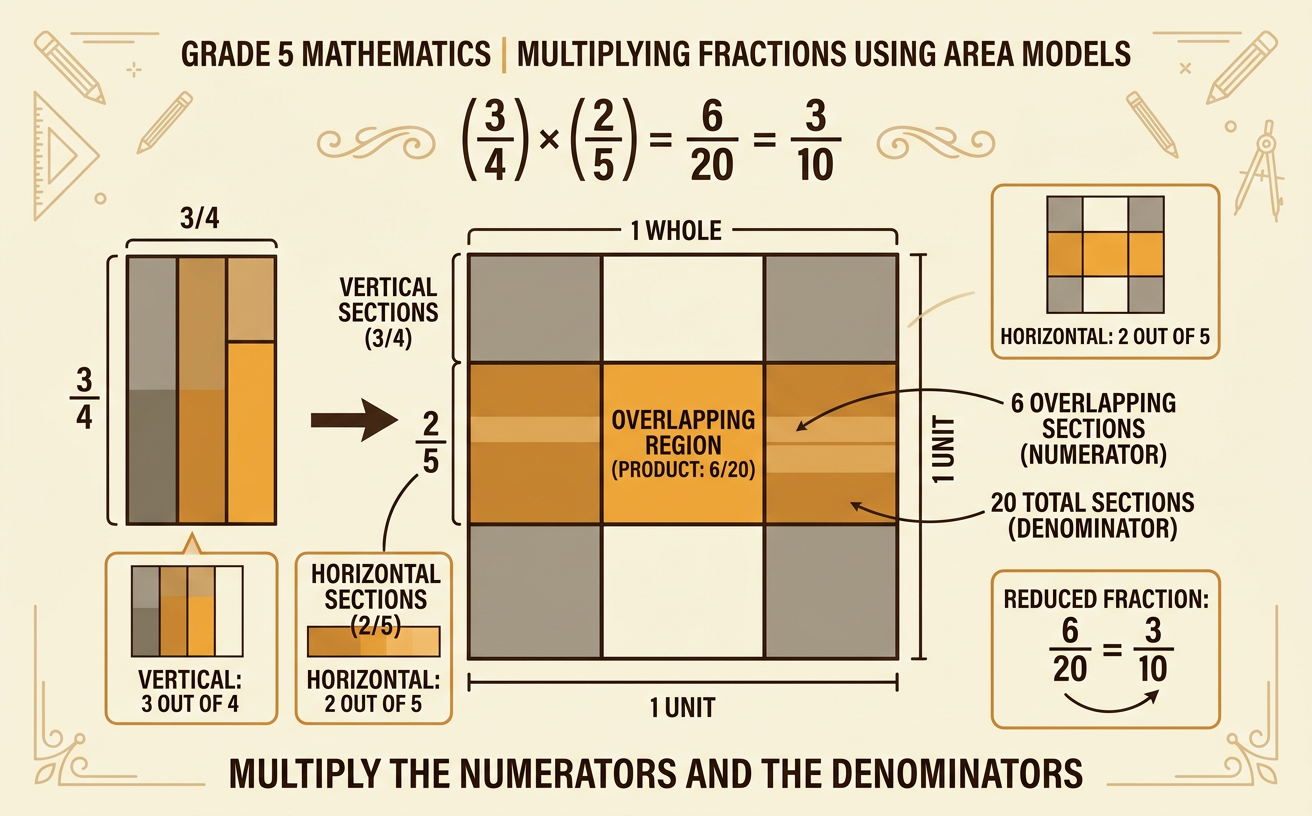 Multiplying Fractions Using Area Models