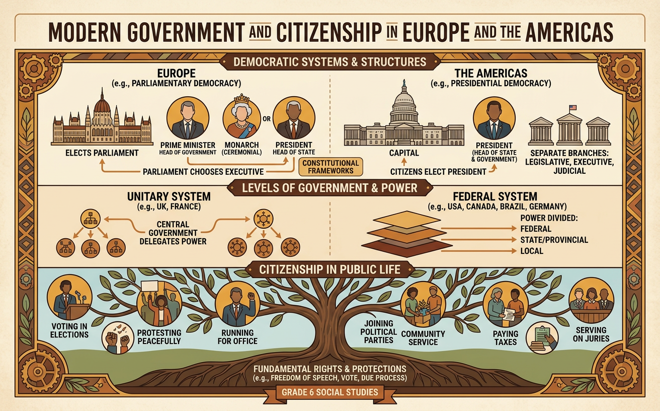 Modern Government and Citizenship in Europe and the Americas
