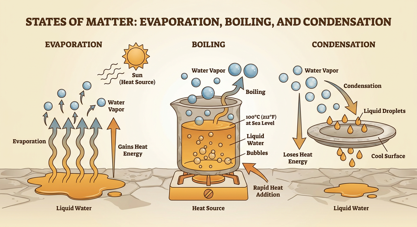 Evaporation, Boiling, and Condensation