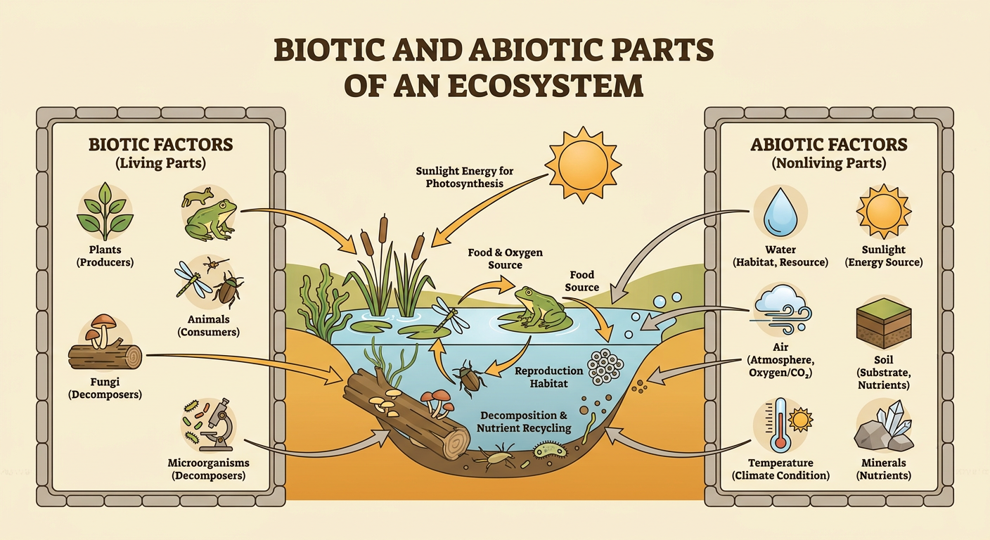 Biotic and Abiotic Parts of Ecosystems