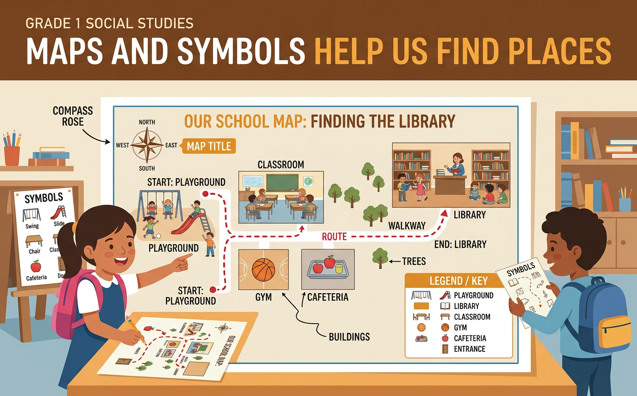 Maps and Symbols Help Us Find Places