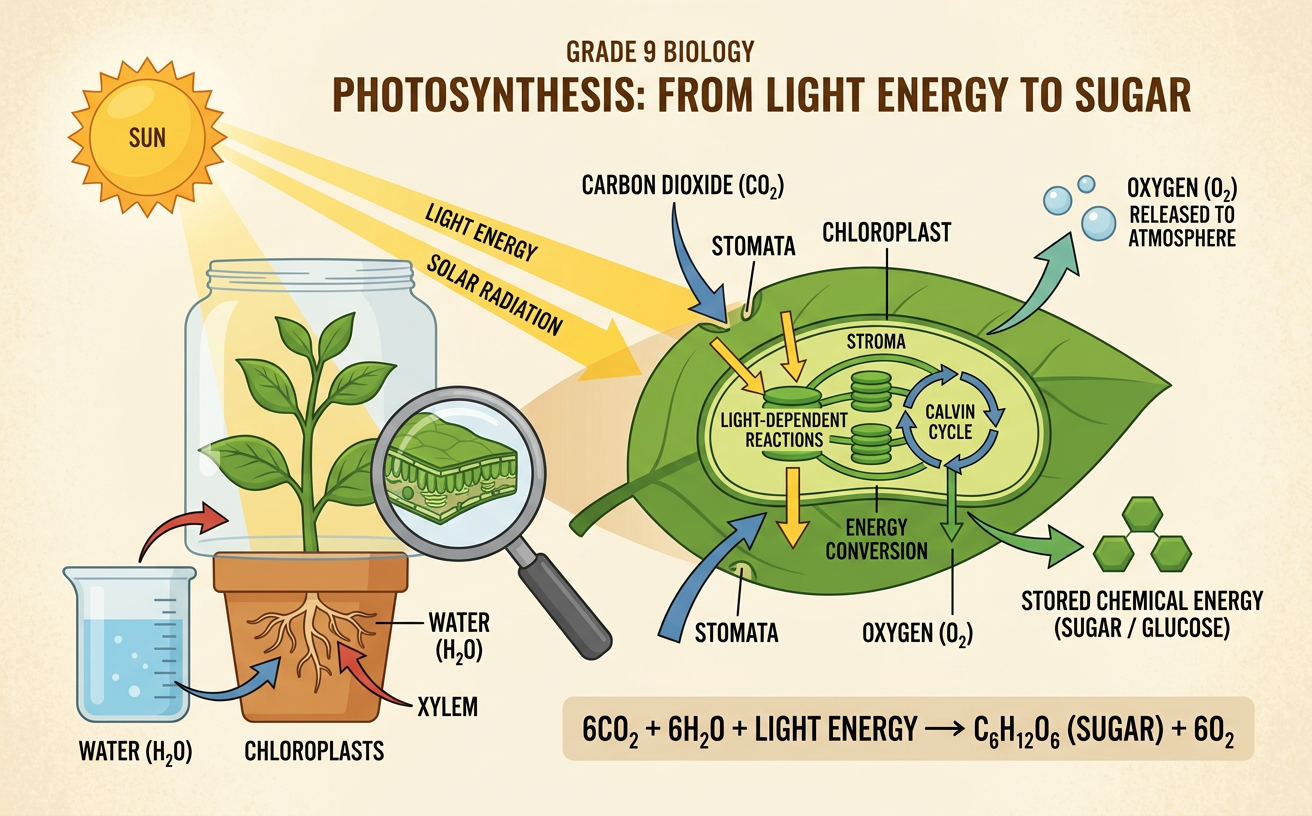 Photosynthesis: From Light Energy to Sugar