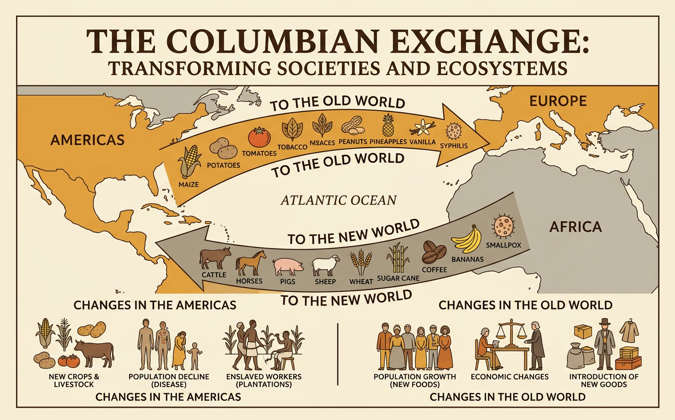 The Columbian Exchange: Transforming Societies and Ecosystems