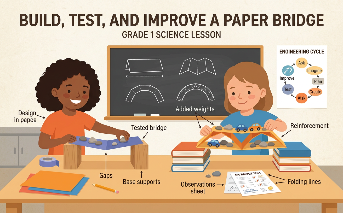 Build, Test, and Improve a Paper Bridge