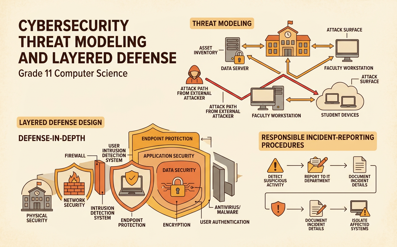 Cybersecurity Threat Modeling and Layered Defense