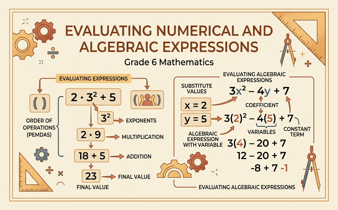 Evaluating Numerical and Algebraic Expressions