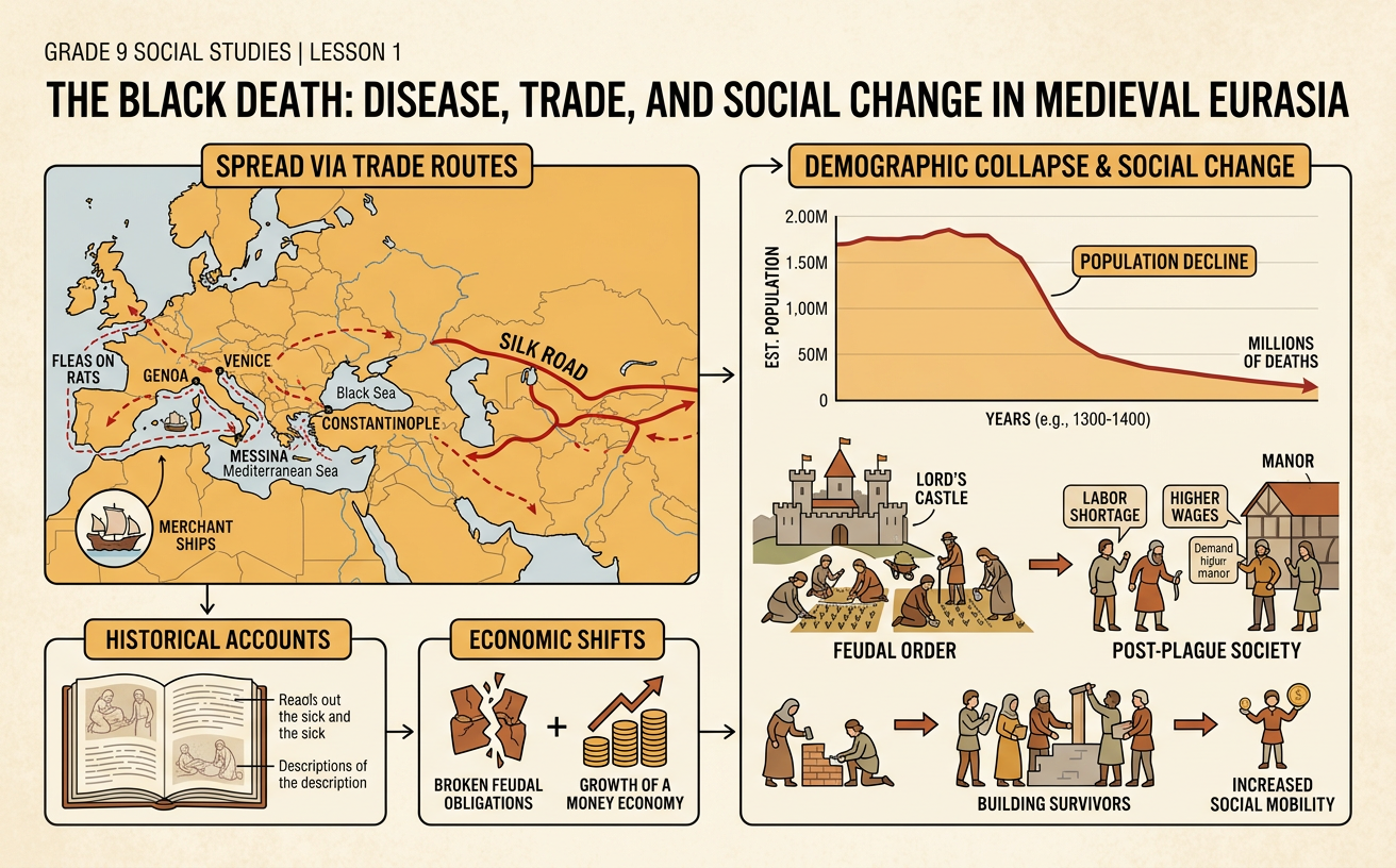 The Black Death: Disease, Trade, and Social Change in Medieval Eurasia
