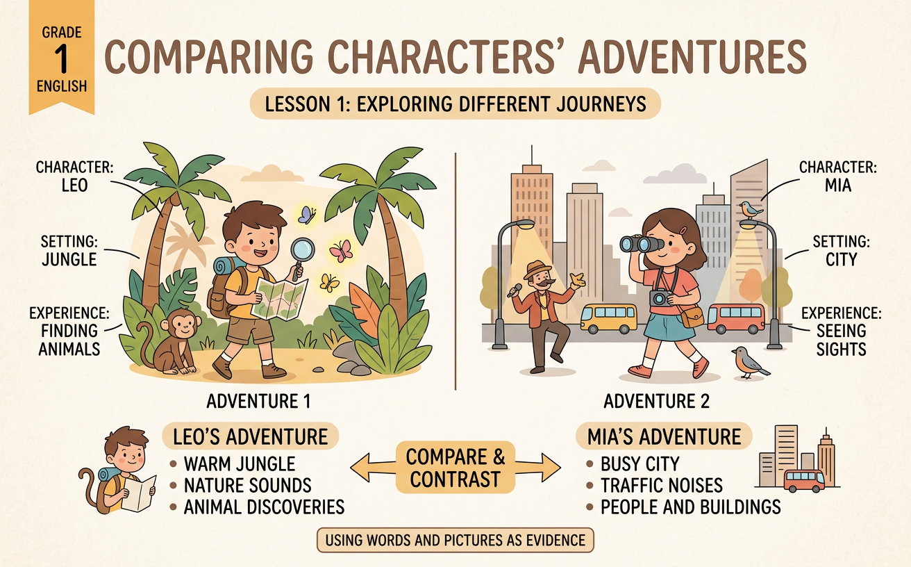 Comparing Characters’ Adventures