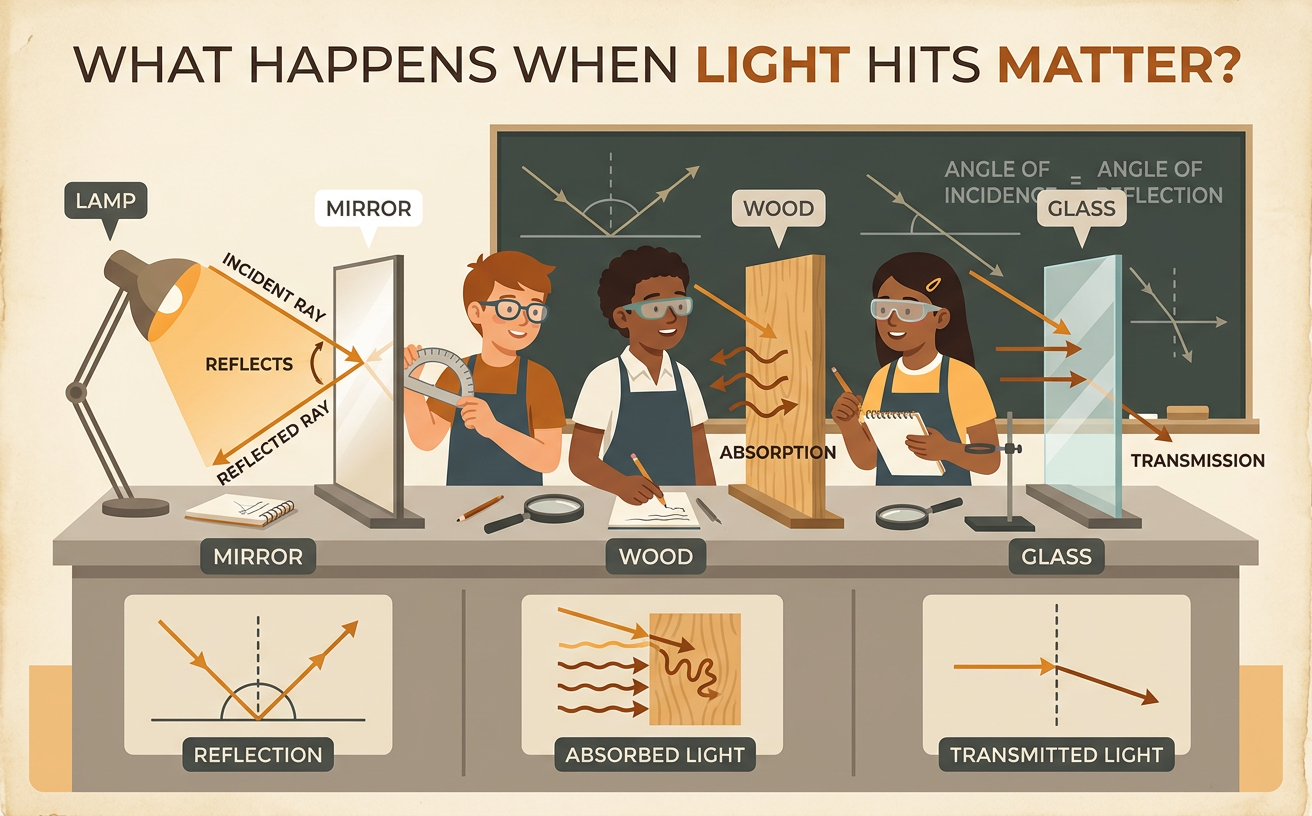What Happens When Light Hits Matter?