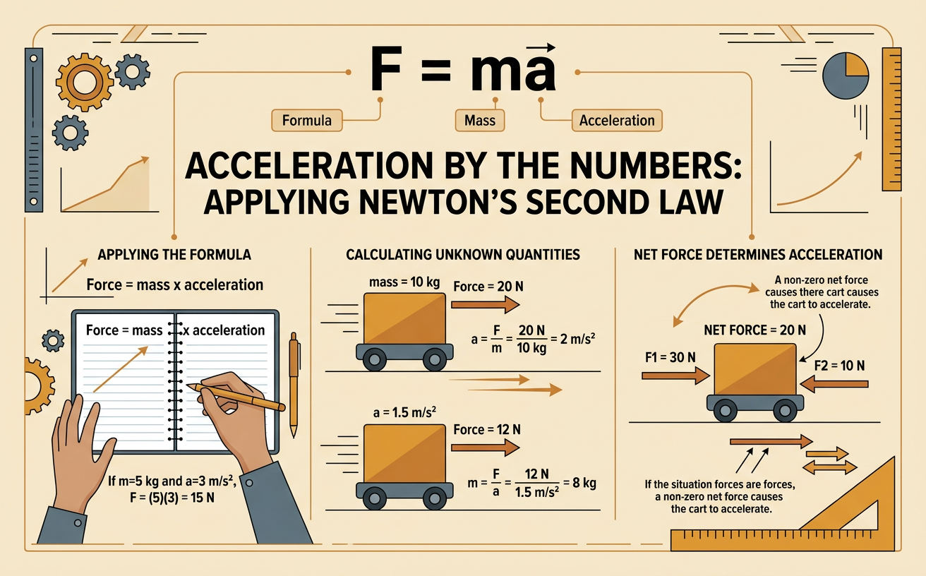 Acceleration by the Numbers: Applying Newton’s Second Law