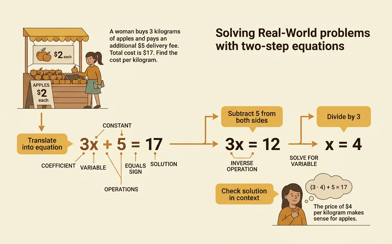 Solving Real-World Problems with Two-Step Equations