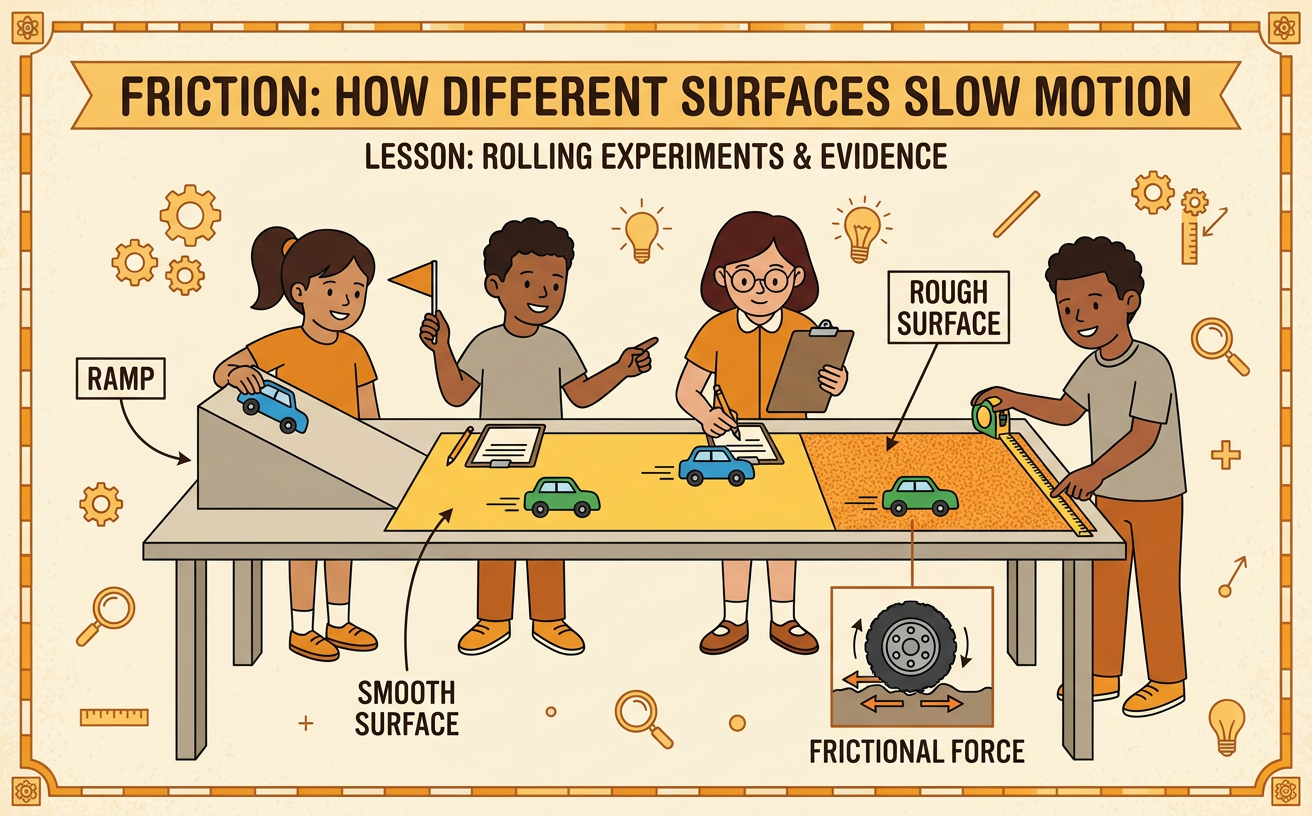 Friction: How Different Surfaces Slow Motion