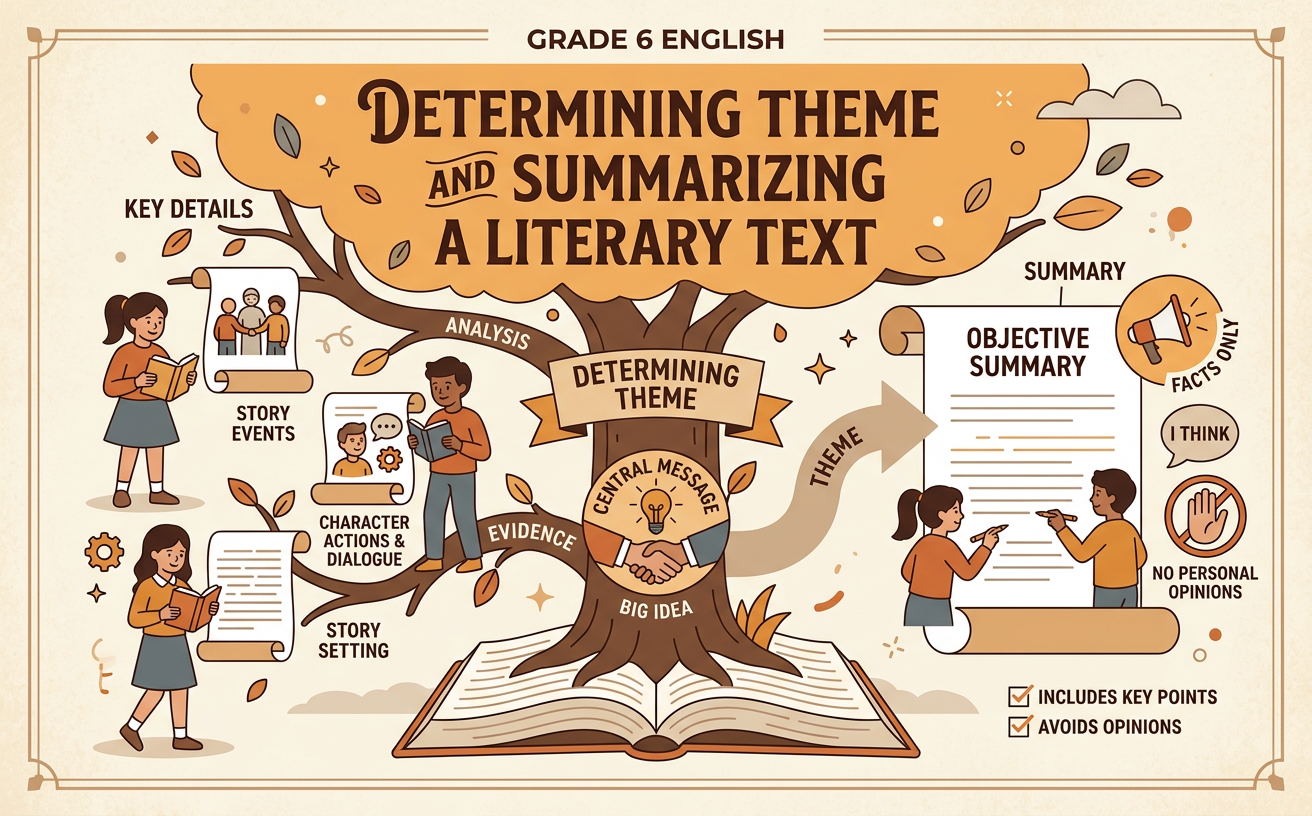 Determining Theme and Summarizing a Literary Text
