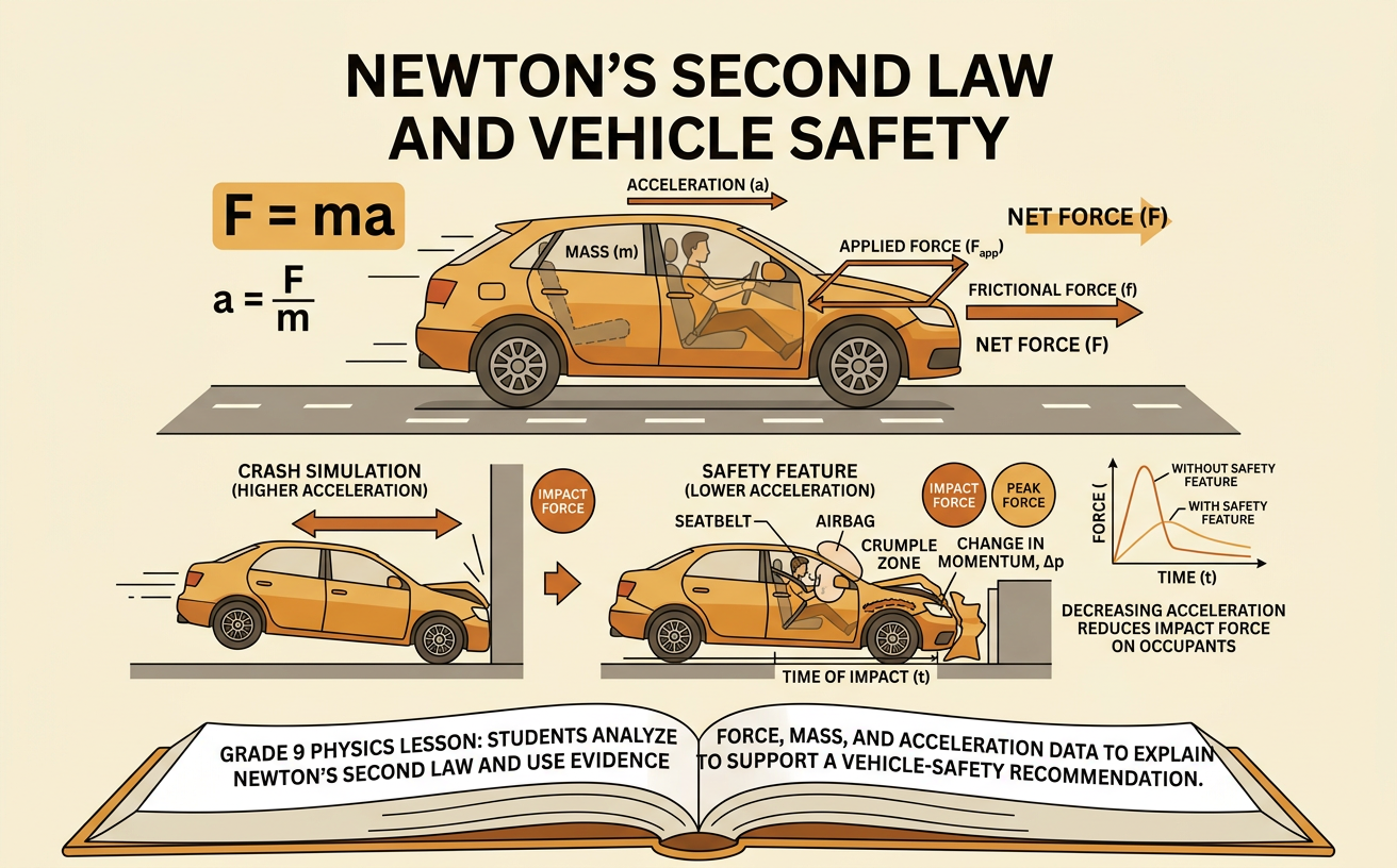 Newton’s Second Law and Vehicle Safety