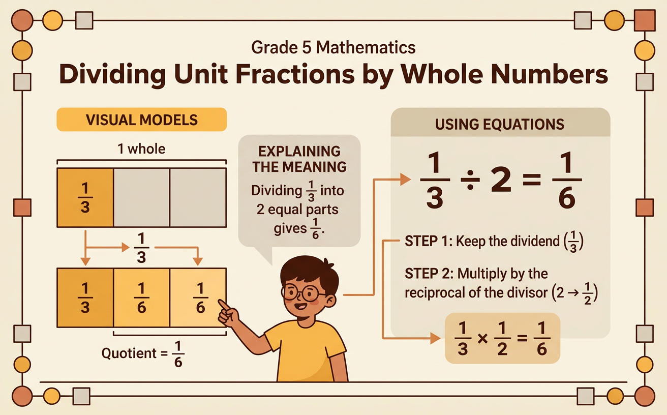 Dividing Unit Fractions by Whole Numbers
