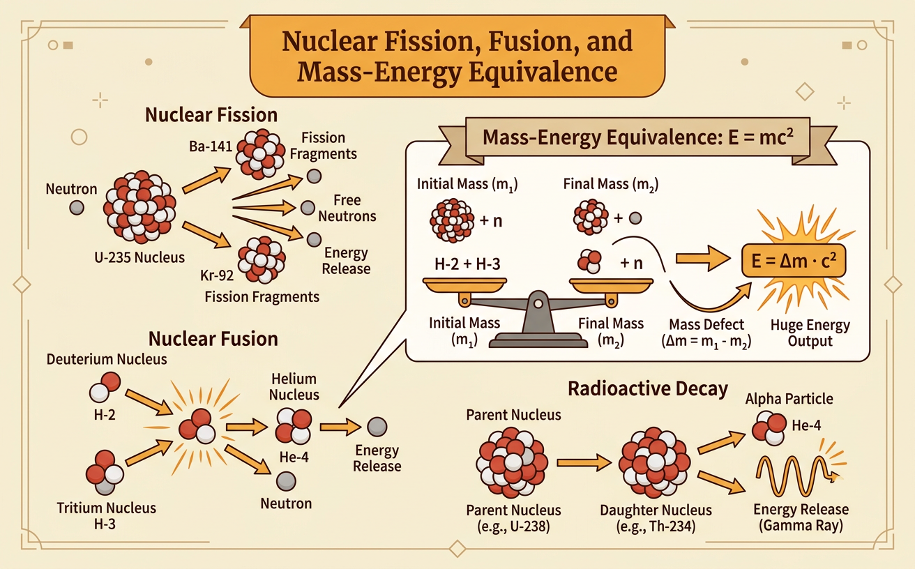 Nuclear Fission, Fusion, and Mass-Energy Equivalence