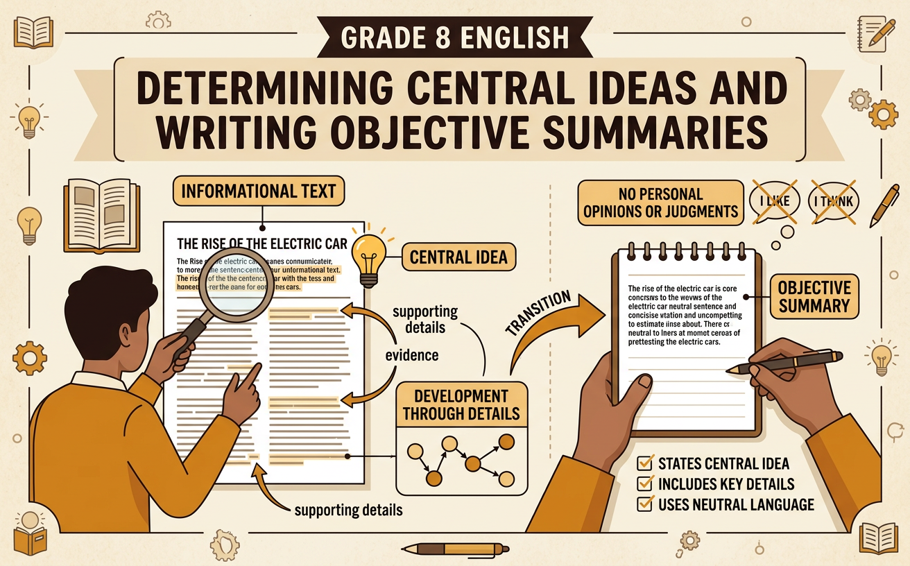 Determining Central Ideas and Writing Objective Summaries