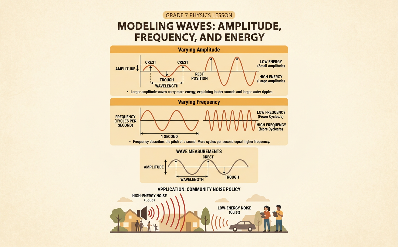 Modeling Waves: Amplitude, Frequency, and Energy