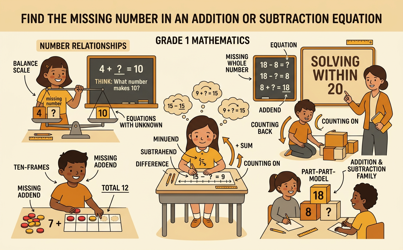 Find the Missing Number in an Addition or Subtraction Equation
