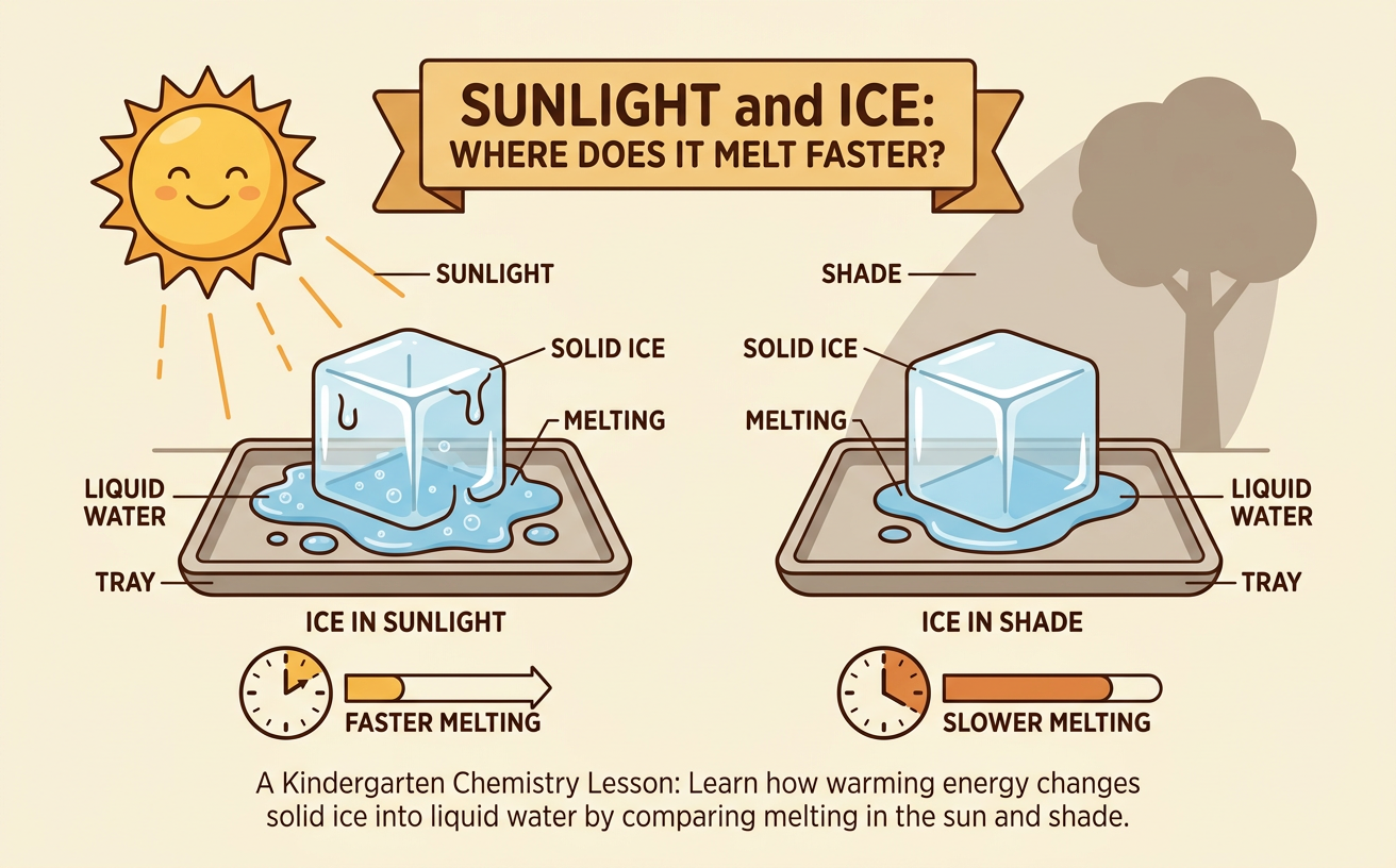 Sunlight and Ice: Where Does It Melt Faster?