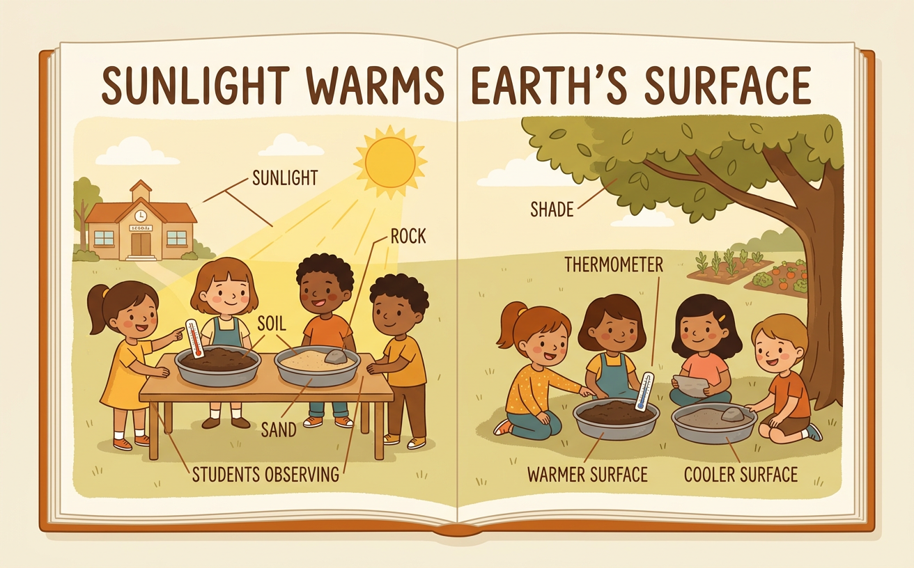 Sunlight Warms Earth's Surface