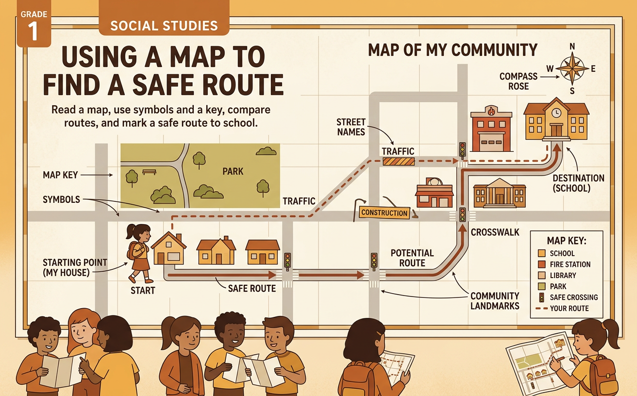 Using a Map to Find a Safe Route