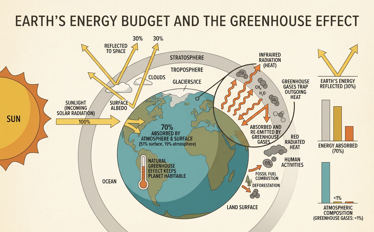 Earth’s Energy Budget and the Greenhouse Effect