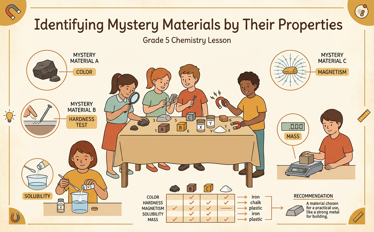 Identifying Mystery Materials by Their Properties