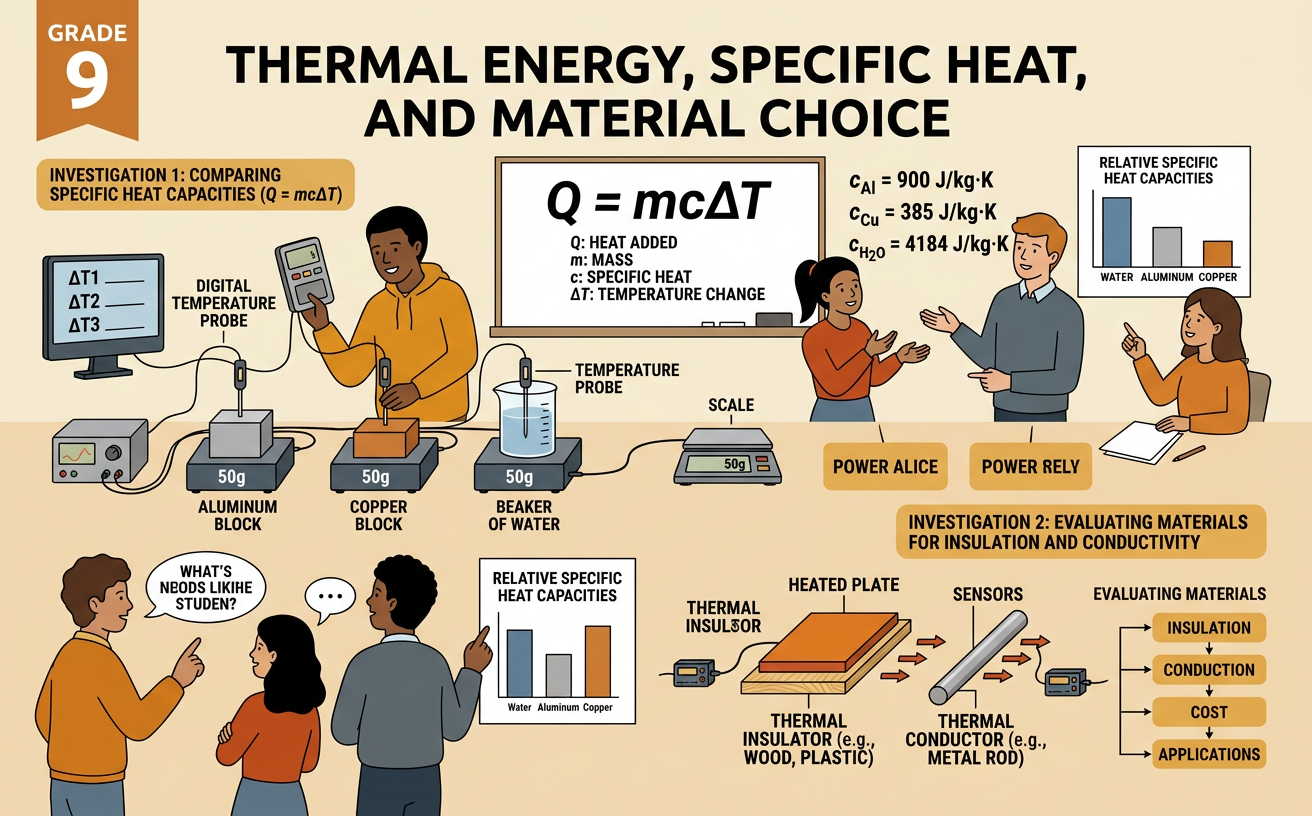 Thermal Energy, Specific Heat, and Material Choice