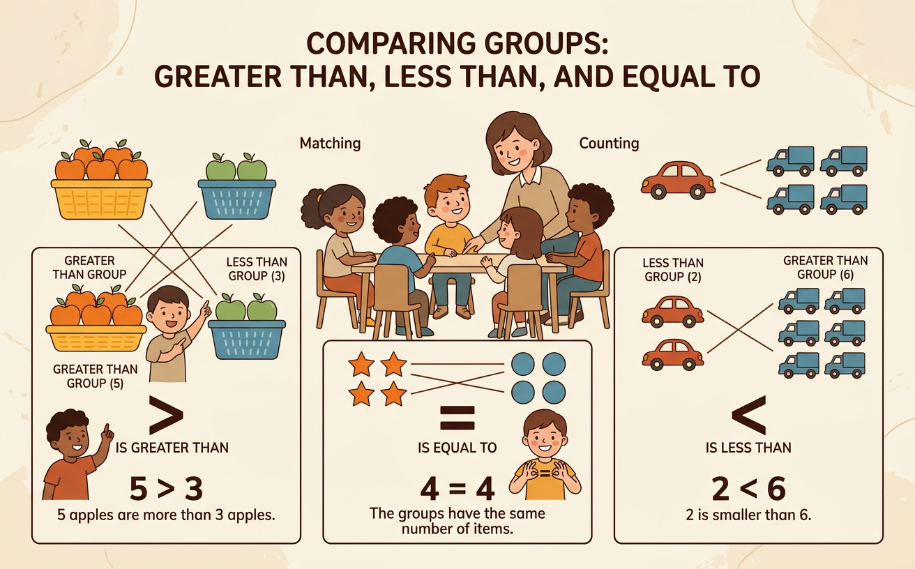 Comparing Groups: Greater Than, Less Than, and Equal To