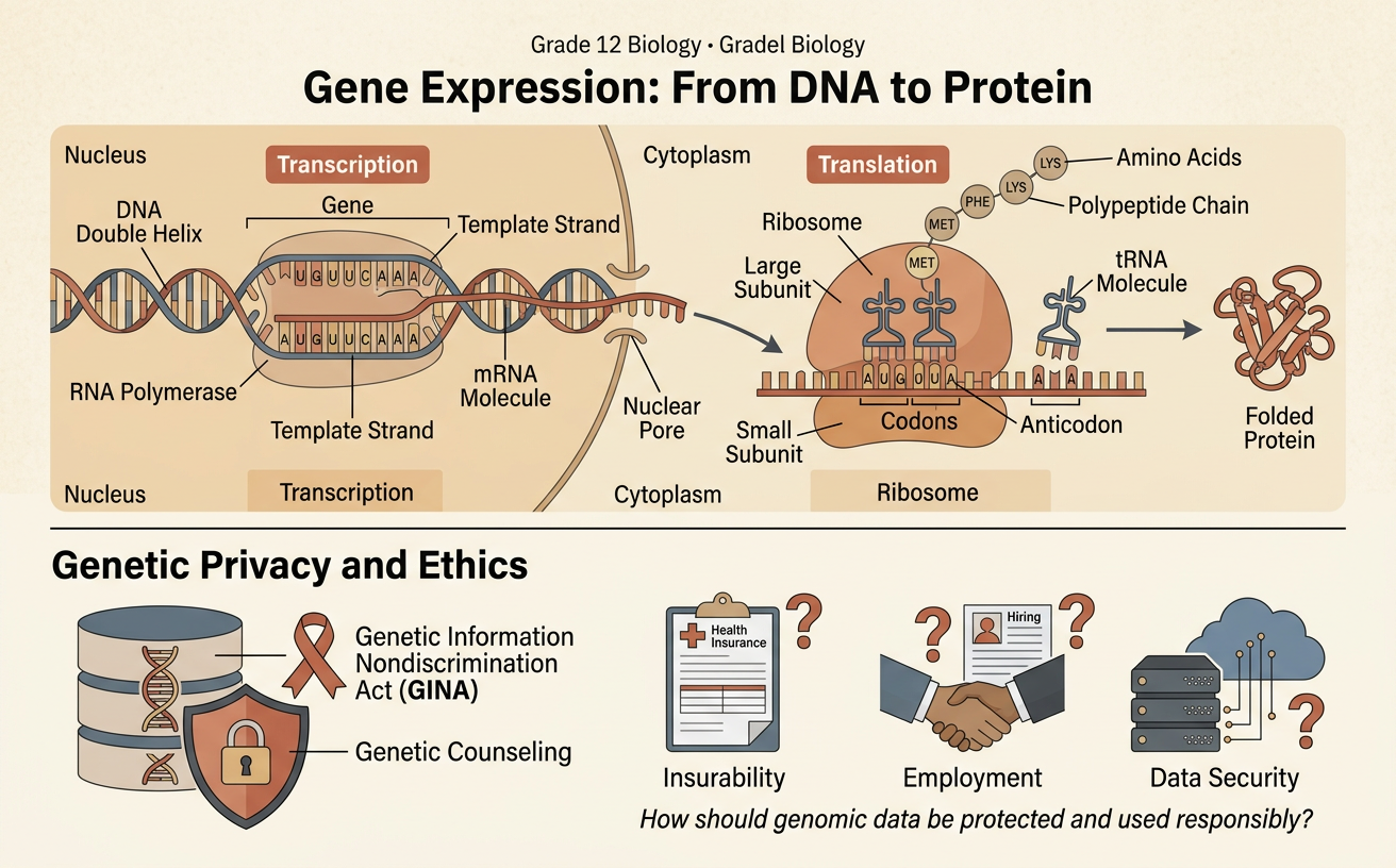 From DNA to Protein: Gene Expression and Genetic Privacy