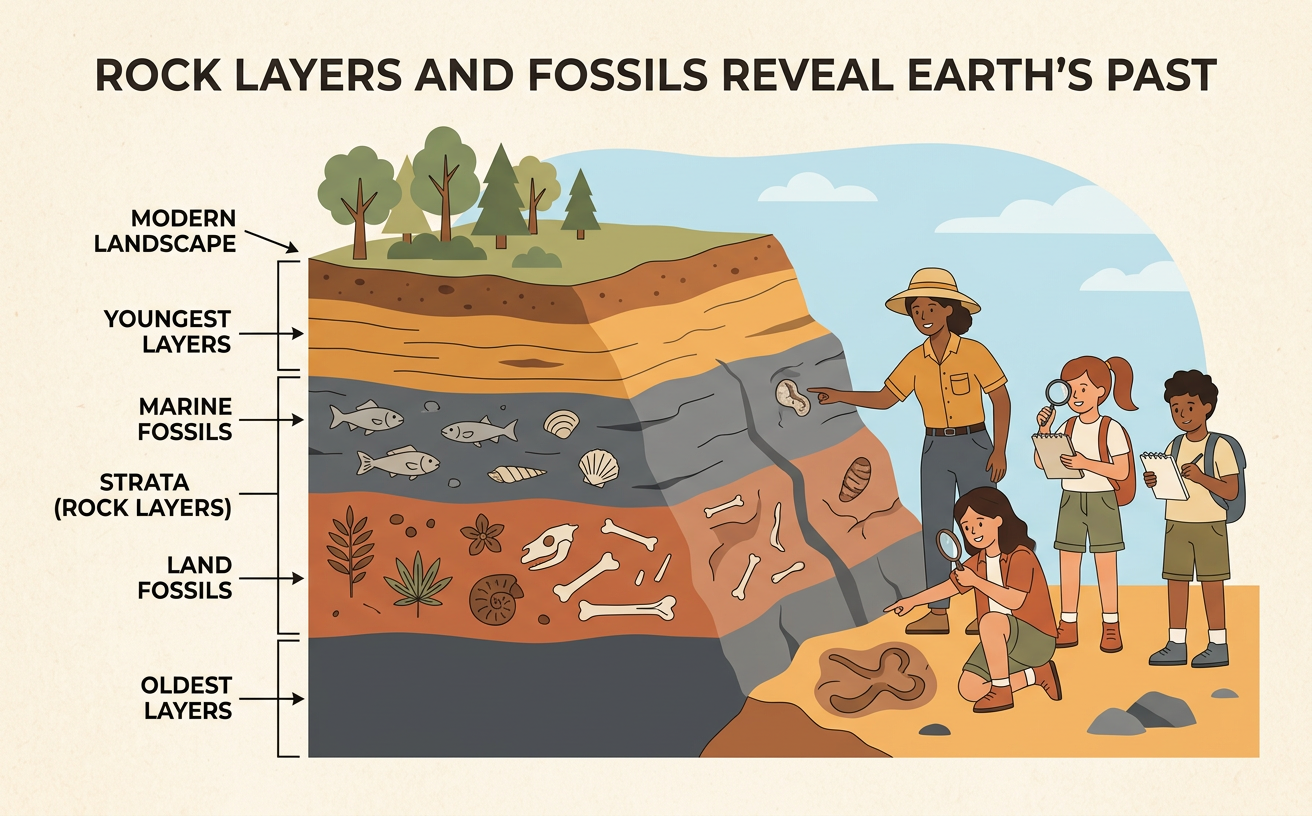 Rock Layers and Fossils Reveal Earth's Past