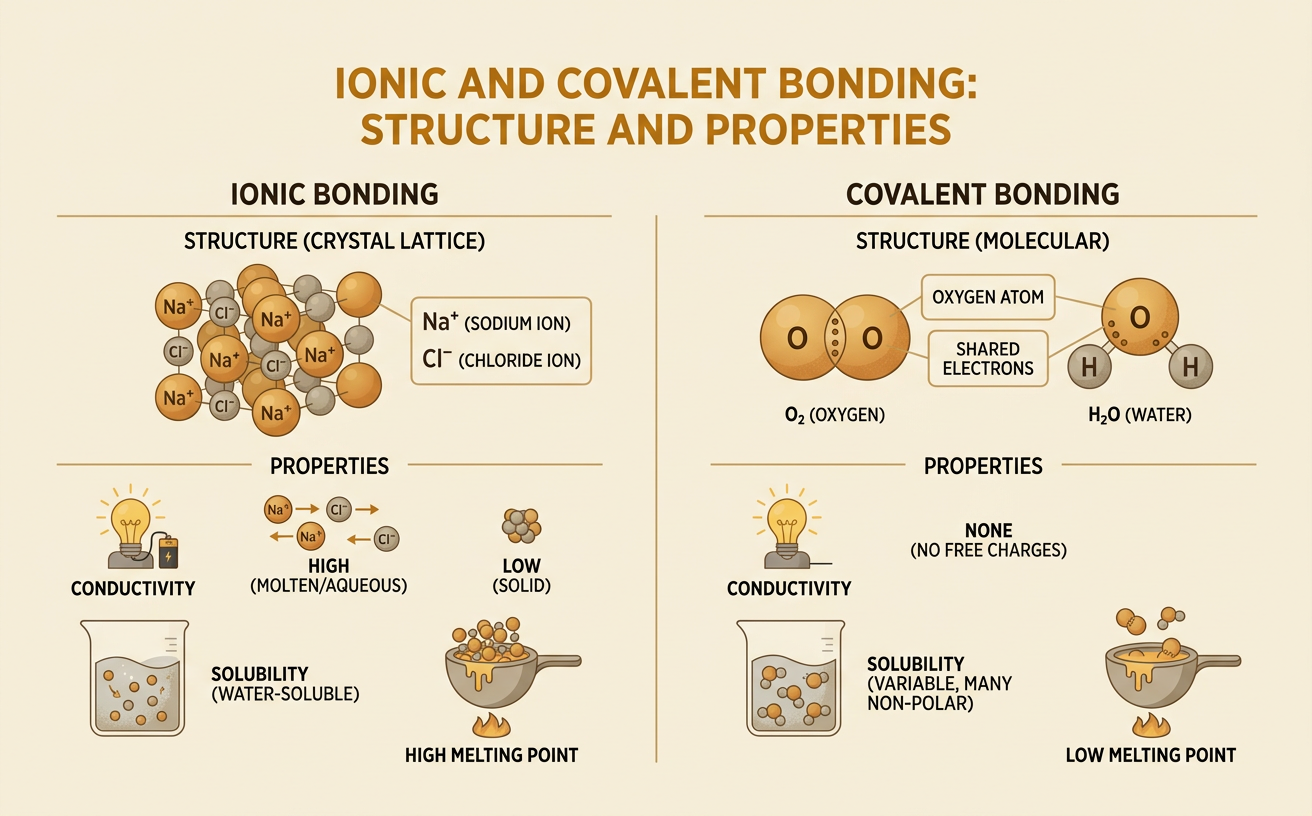 Ionic and Covalent Bonding: Structure and Properties