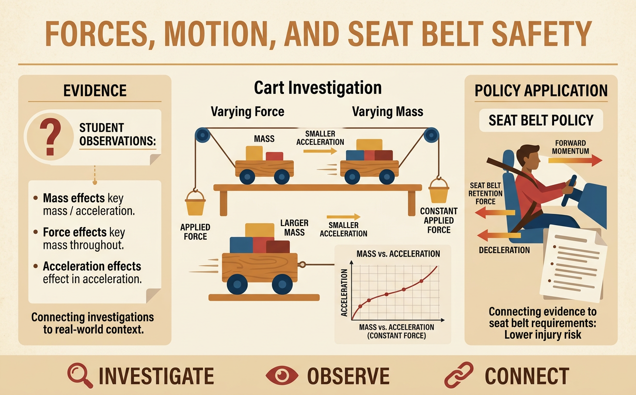 Forces, Motion, and Seat Belt Safety