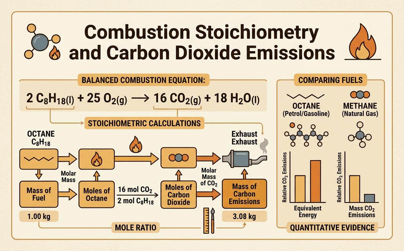 Combustion Stoichiometry and Carbon Dioxide Emissions