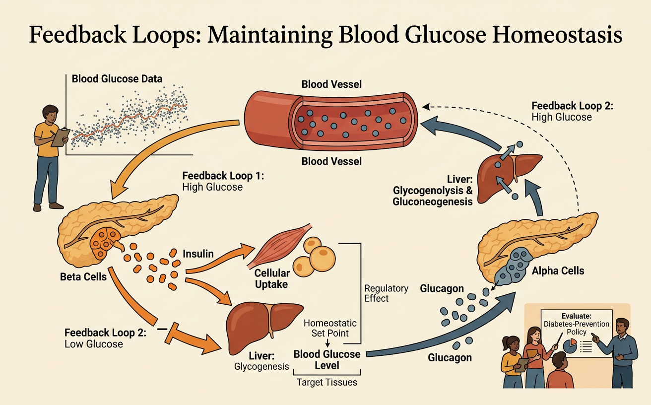 Feedback Loops: Maintaining Blood Glucose Homeostasis