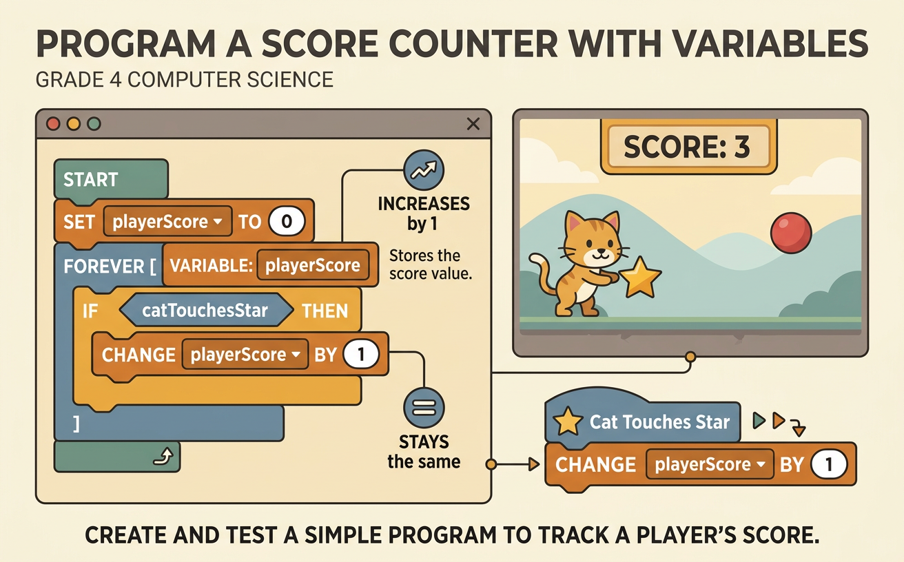 Program a Score Counter with Variables