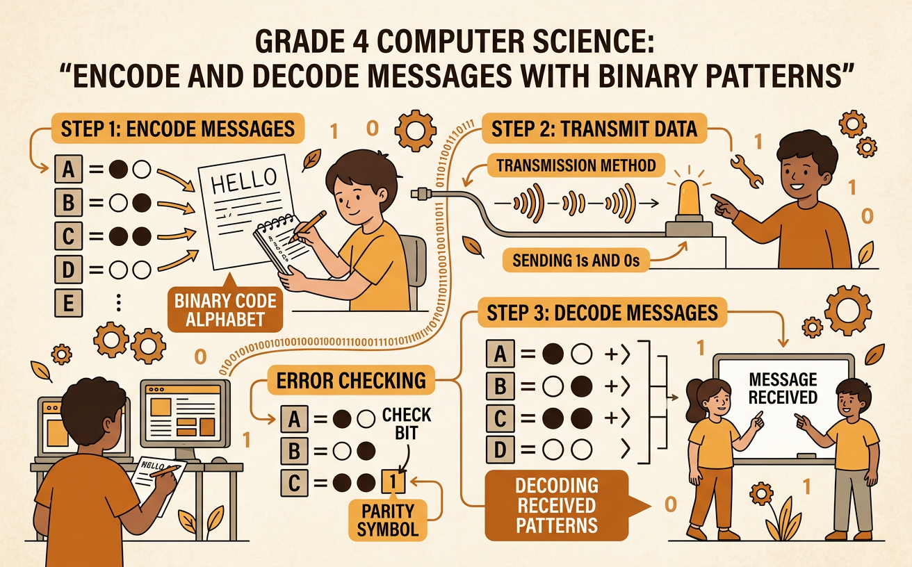 Encode and Decode Messages with Binary Patterns