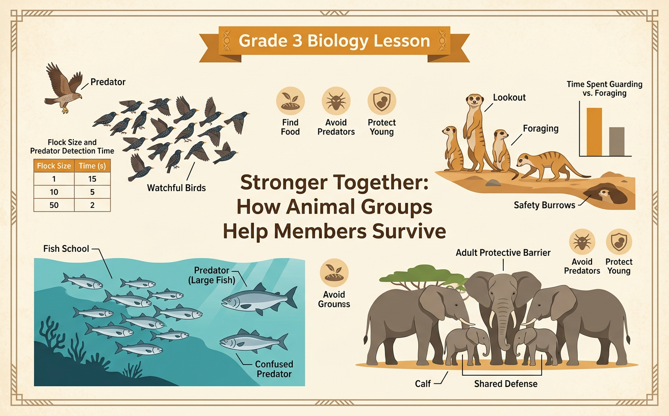 Stronger Together: How Animal Groups Help Members Survive