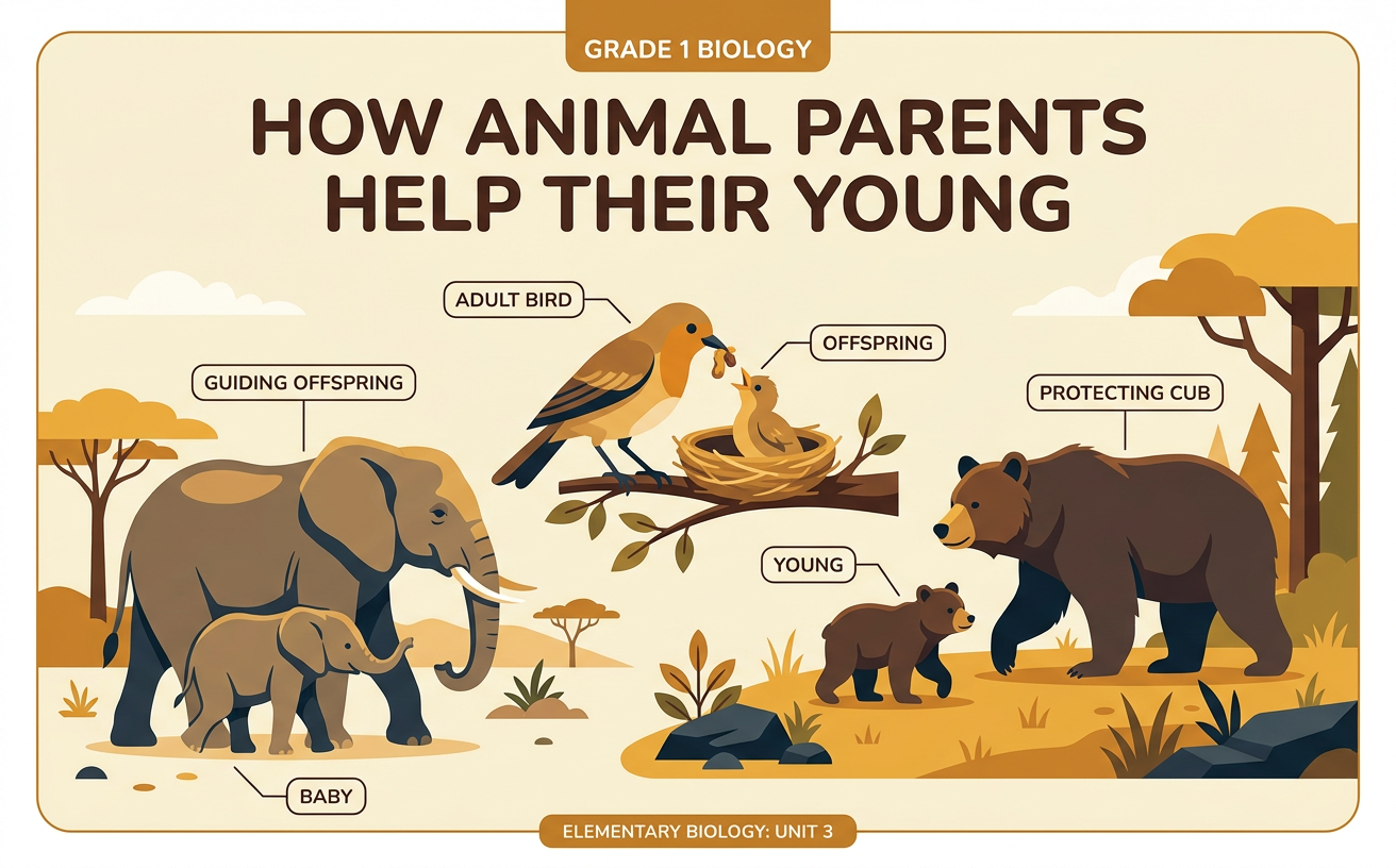 How Animal Parents Help Their Young