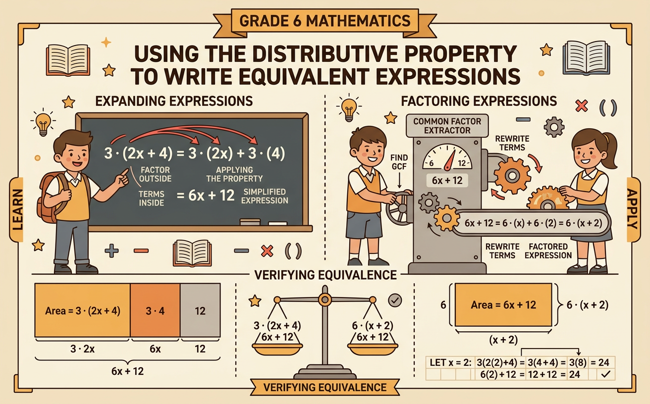 Using the Distributive Property to Write Equivalent Expressions